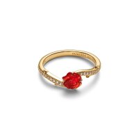 Pandora Disney Die Schöne und das Biest Verzauberter Rosenring Größe 52, Gold und Rot, Schmuckstück