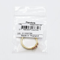 PANDORA Ring Größe 50 Disney Rapunzel Prinzessin Gold und Rosa, filigranes Design