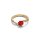 Pandora Disney Beauty and the Beast Enchanted Rose Ring Size 50, Gold and Red, Jewelry