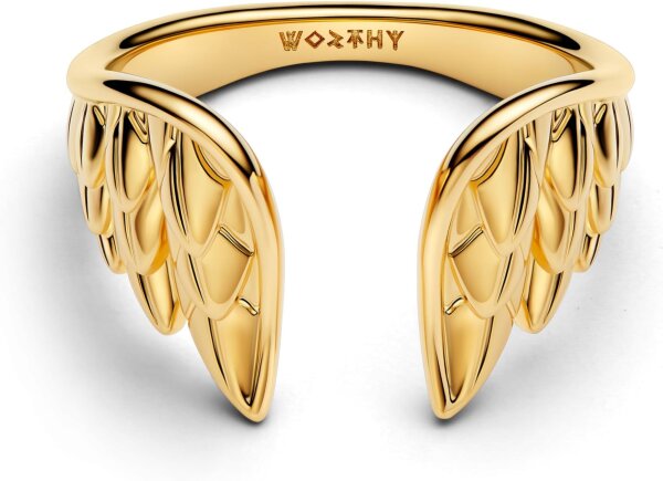 Pandora Marvel Thor Wings Offener Ring, Größe 54, Gold, Detailreiches Design