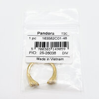 Pandora Offener Ring Größe 48 mit Sternschnuppen-Motiv, Goldfarben, elegantes Design