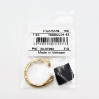 Pandora Offener Ring Größe 52 mit Sternschnuppen-Motiv, Goldfarben, elegantes Design