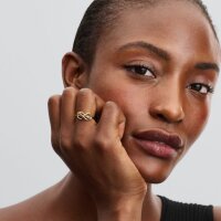 PANDORA Ring Größe 58, Unendlichkeitsknoten-Design, Gold, eleganter Schmuck, zeitloser Stil