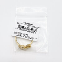 PANDORA Ring Größe 58, Unendlichkeitsknoten-Design, Gold, eleganter Schmuck, zeitloser Stil