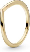 Pandora Wishbone Ring, size 50, polished gold, elegant...