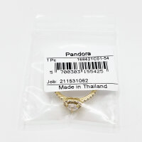 Pandora Ring Größe 54, 14K vergoldet, erhabenes Herzdesign, eleganter Goldschmuck