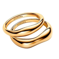 PANDORA ring size 52, divisible combination ring in gold,...