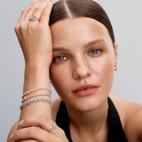 PANDORA Damenring Größe 58, Gold, gewelltes Herz-Design