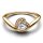PANDORA womens ring, size 58, gold, wavy heart design