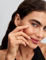 Pandora ring size 50, 14K gold plated, with white...