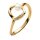 Pandora Ring Größe 50, 14K vergoldet, mit weißer Süßwasserzuchtperle, Gold und Weiß