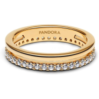 PANDORA Doppelband Ring Größe 50, eleganter...