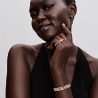 PANDORA Double Band Ring Size 50, elegant gold ring,...