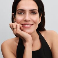 PANDORA Double Band Ring Size 50, elegant gold ring, timeless design