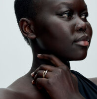 Pandora Ring Größe 56, zweifarbiger Gold-Silber Ring mit verschlungenen Bändern