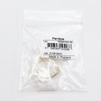 PANDORA Damenring Größe 56 mit kleiner Perle, Gold und Weiß, eleganter Schmuckring