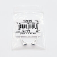 Pandora Ring Größe 60, Offener Sternschnuppen-Ring aus Silber, filigranes Design