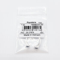 Pandora Ring Größe 50, Offener Sternschnuppen-Ring aus Silber, filigranes Design