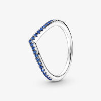 Pandora ring size 52, wish ring with blue glitter, silver...