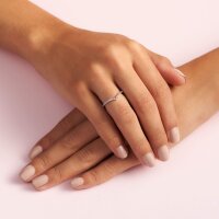 Pandora Ring Größe 58, Silber, Funkelnder Wunschring mit edlem Design