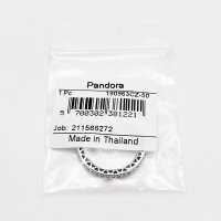 Pandora Ring Größe 50, Silber, Glitzer-Design mit Herz-Motiv, eleganter Schmuck für Damen
