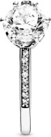 Pandora Crown Ring Silver Size 58, clear sparkling...