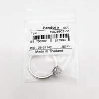 Pandora Kronenring Silber Größe 58, klar funkelnder Schmuckring, elegantes Design