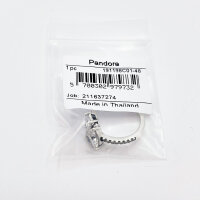 Pandora Ring Größe 48, Doppel-Herz Design, Funkelnde Details, Silber Schmuckstück