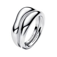 PANDORA ring, size 54, organically shaped, stackable,...