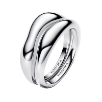 PANDORA ring, size 54, organically shaped, stackable,...