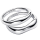 PANDORA ring, size 54, organically shaped, stackable, made of silver, elegant design