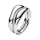 PANDORA ring, size 54, organically shaped, stackable, made of silver, elegant design