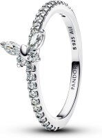 Pandora ring, size 54, butterfly design, sparkling...