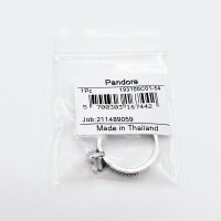 Pandora Double Band Heart Ring Silver, Size 54, elegant womens ring with heart design