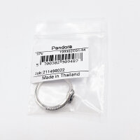 Pandora ring, size 54, wishbone heart design, sparkling silver ring, elegant jewelry