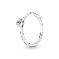 PANDORA Ring Size 50, Silver, Solitaire Ring with...