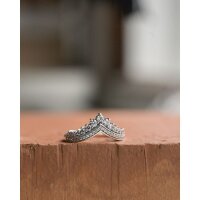 Pandora Prinzessin Wishbone Ring Silber Größe 54, eleganter Damenring, filigranes Design