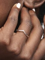 Pandora Wishbone-Ring Größe 52, poliert, aus Silber, eleganter Schmuck für Damen