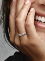 Pandora Ring Größe 52, asymmetrisches Sternenband, 925 Silber, eleganter Schmuck