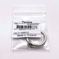Pandora Ring Größe 56, Modell "Unendliche Liebe", Silber, Zwei funkelnde Herzen, eleganter Schmuck