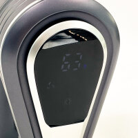 Cordless vacuum cleaner, 3 suction power levels, black-grey-blue, lightweight and flexible