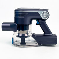 Cordless vacuum cleaner, 3 suction power levels, black-grey-blue, lightweight and flexible