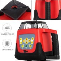 VEVOR Rotationslaser Grün 360° Linienlaser 500m Arbeitsbereich Höhenmesser 20h Laufzeit Fernbedienung Schutzbrillen IP-Schutz