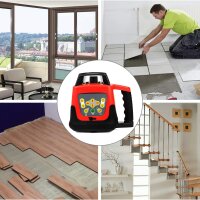 VEVOR Rotationslaser Grün 360° Linienlaser 500m Arbeitsbereich Höhenmesser 20h Laufzeit Fernbedienung Schutzbrillen IP-Schutz