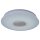 Toronto LED ceiling light with Bluetooth speaker, crystal effect, 2161 lumens, 19.3W, dimmable