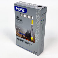 Markal SL 250 Edelstahl-Lackmarker, weiß, 12 Stück, Strichstärke 2-4 mm