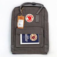 Fjällräven Kanken 16L Backpack, 38x27x13 cm, grey lightweight daypack with practical design