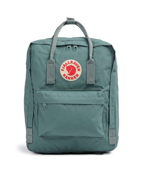 Fjällräven Kanken 16L backpack, 38x27x13 cm, frost green, lightweight daypack, water-repellent, robust