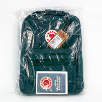 Fjällräven Kanken 16L backpack, 38x27x13 cm, frost green, lightweight daypack, water-repellent, robust