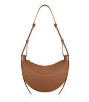 Polène Numéro Dix Edition Damen Handtasche aus genarbtem Leder, 24x20x7,5 cm, Camel